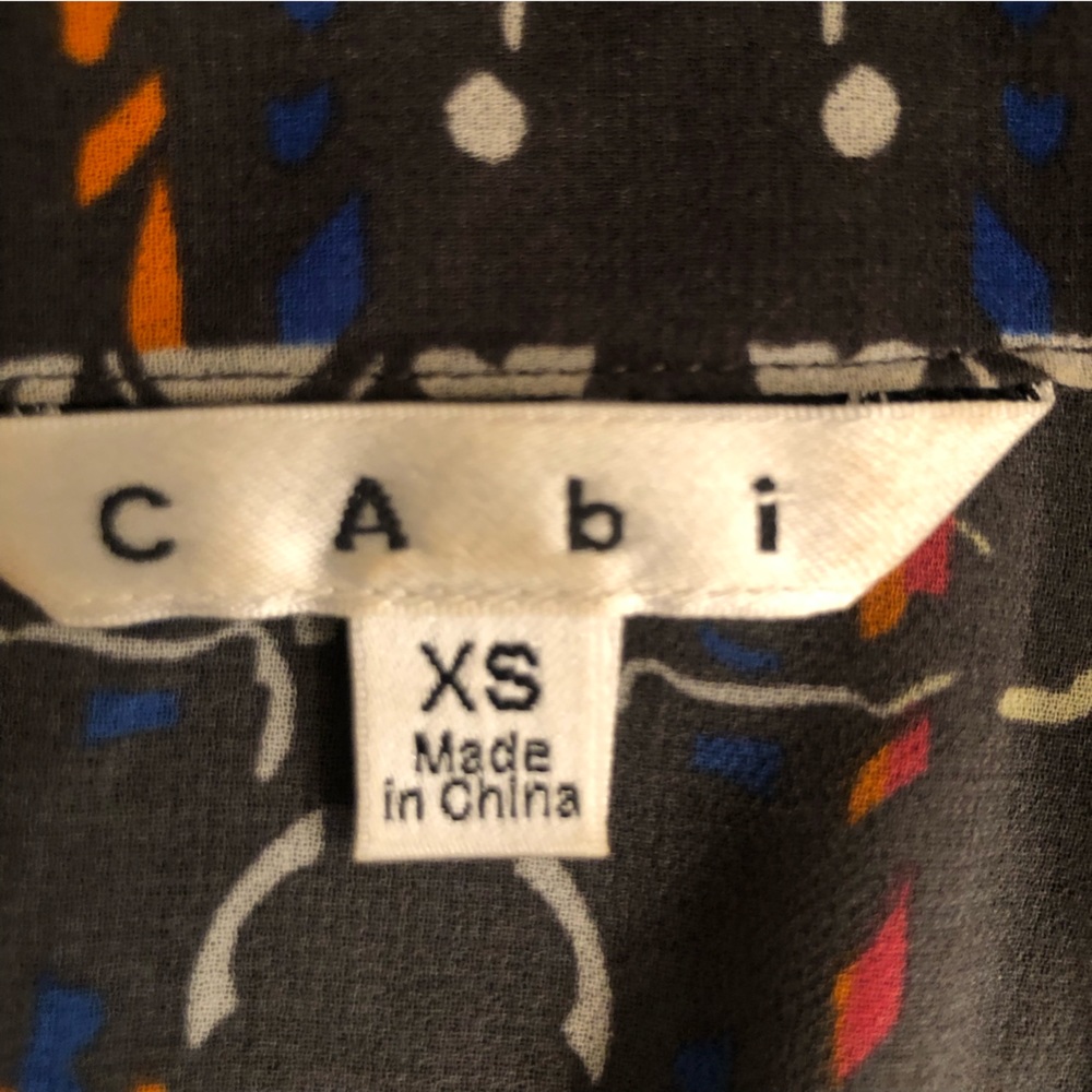 Cabi Sheer Multi Colored Button Up Long Sleeve Sh… - image 3